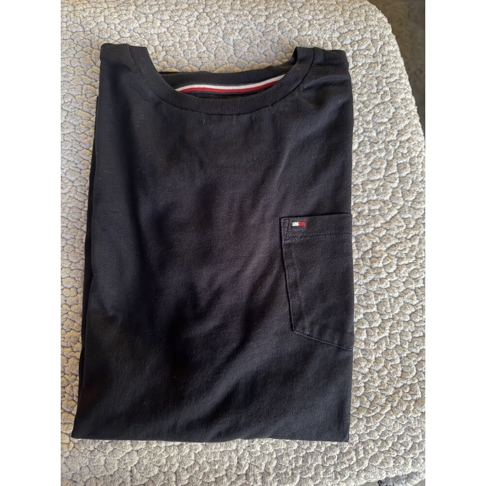 Tommy Hilfiger Solid Navy And Brown Crew Neck Short-sleeved T-shirt M- Set Of 2- - Picture 2 of 3